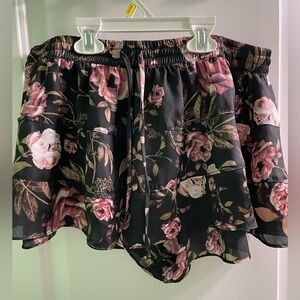 Ruffled Pajama Shorts